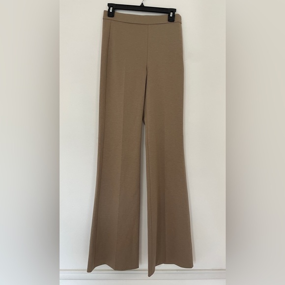ZARA Tan Knit Flare Pants Size S - Picture 1 of 3